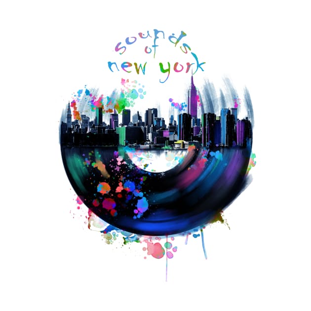 new york skyline vinyl by BekimART