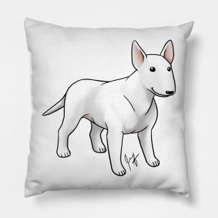 Dog - Bull Terrier - White Pillow