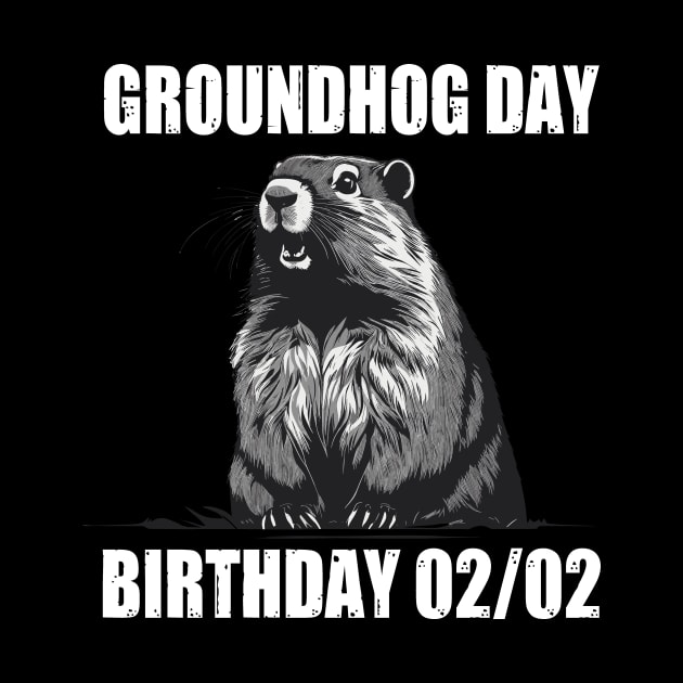 Retro Happy Groundhog Day 2024 Vintage Scream Groundhog Cute by JUST PINK