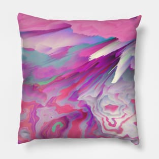 Loud Silence Glitched Fluid Art Pillow