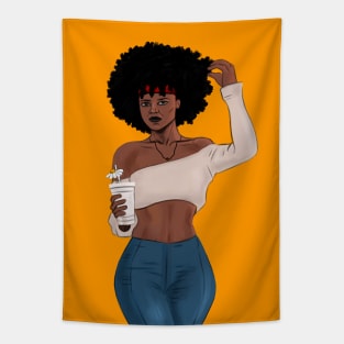 Beautiful Afro Queen Tapestry