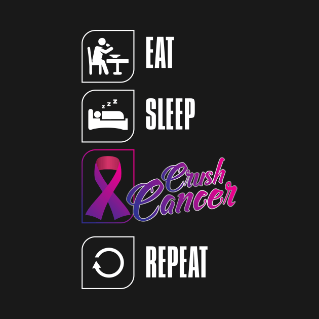 eat sleep crush cancer by Diannas