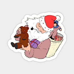 Santa Clause With Gifts | Santa is Coming Magnet