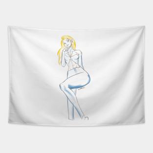 crystal queen ecopop classy woman art Tapestry