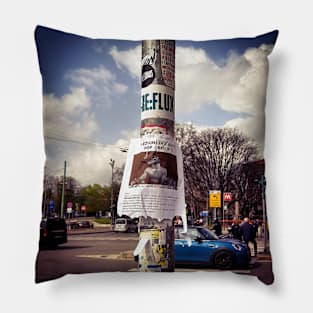 Stickers Downtown City Street Life Pillow