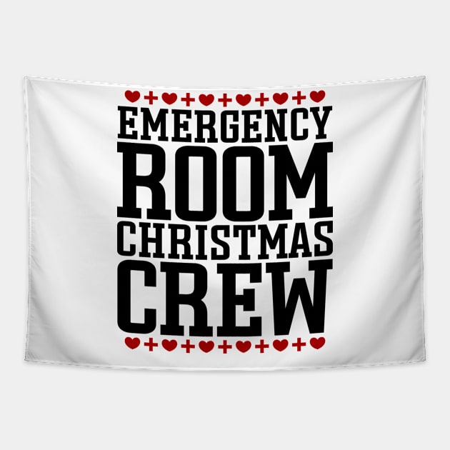 Emergency Room Christmas Crew Tapestry by colorsplash