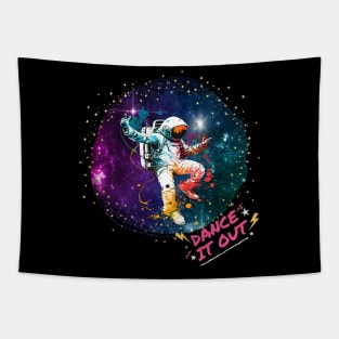 Dance it Out Astronaut Dancing Tapestry