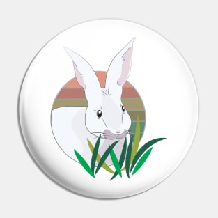 White bunny Pin