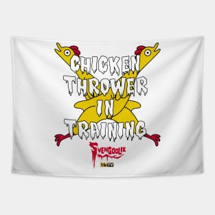 Svengoolie Chicken Thrower In Training Tapestry