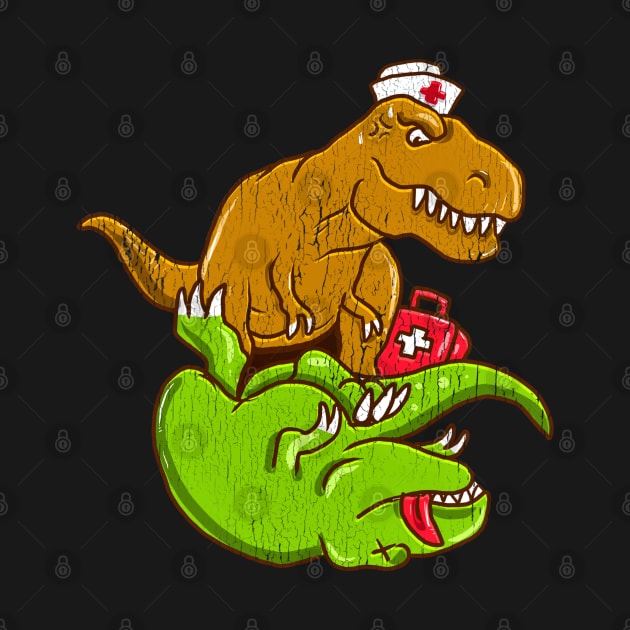 T Rex Performing CPR EMT Nurse Doctor Dinosaur Lover by SoCoolDesigns