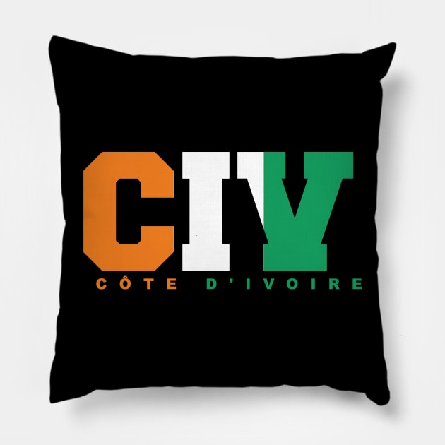 Cote D'ivoire Pillow by BAOM_OMBA