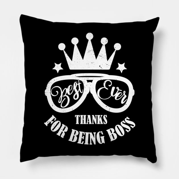 Proud Boss Employee Appreciation Office Men Funny Boss,Best Boss Ever Pillow by KRMOSH