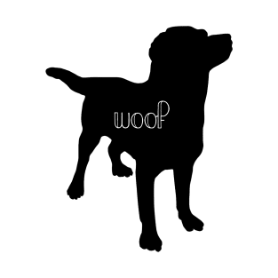 Woof on Black Dog T-Shirt