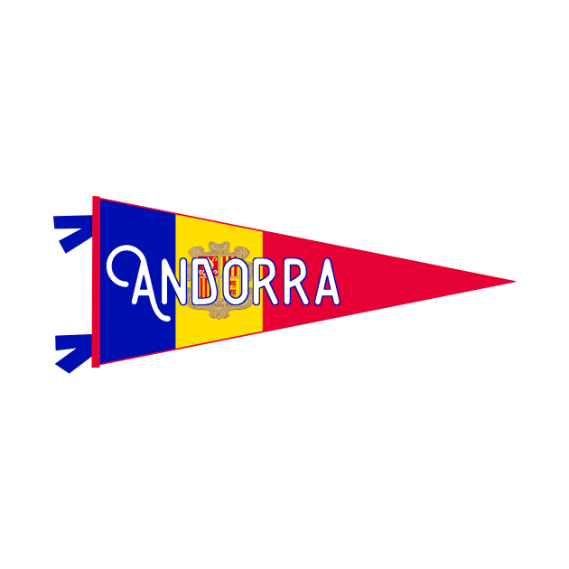 Andorra Flag Pennant by zsonn