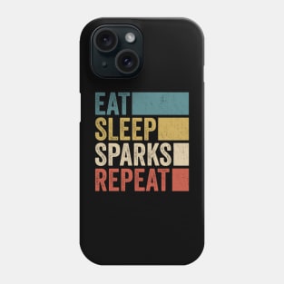 Funny Eat Sleep Sparks Repeat Retro Vintage Phone Case