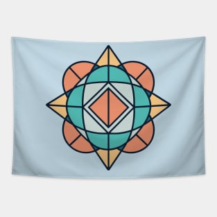 Geometric mandala of balance and energy Tapestry