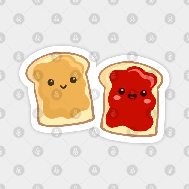 pbj (strawberry) Magnet by mystudiocreate