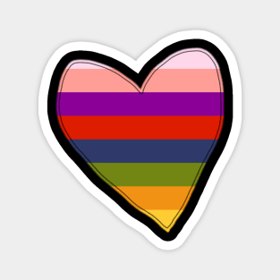 Small Rainbow Heart Magnet