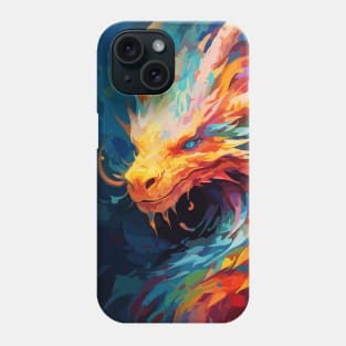 Fantasy Dragon Watercolor Painting Abstract Art Phone Case