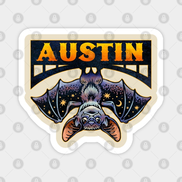 Austin Bat Magnet by ChetArt