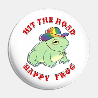 Hit The Road Happy Frog Pin