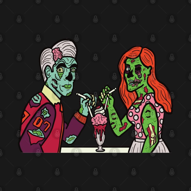 Zombie Couple by tesiamarieart