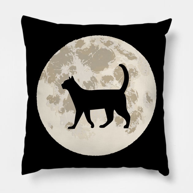 Cat and Moon Pillow by Kyarwon