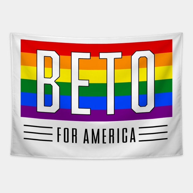 Beto Orourke For America 2024 | Beto O'Rourke 2022 Texas Governor | LGBT Gay Pride T-Shirt Tapestry by BlueWaveTshirts