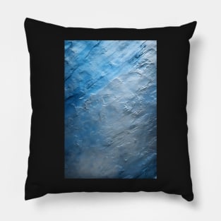 Blue Ice - An abstract texture for artistic walls ! Pillow