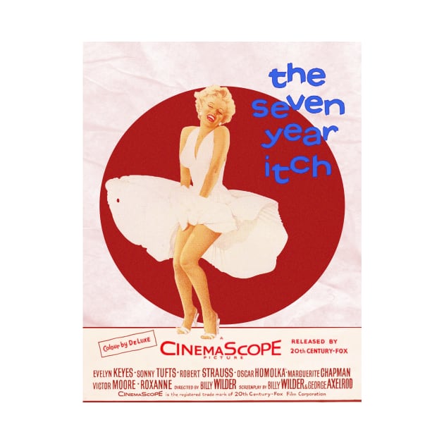 The seven year itch, marilyn monroe movie poster by GraphicO