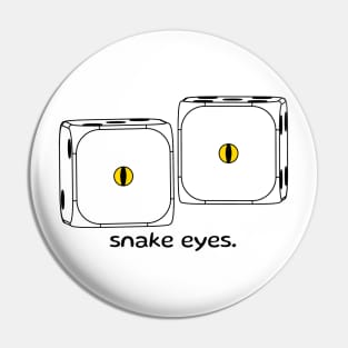 Dice Snake Eyes Board Game Tabletop Gambling Pin