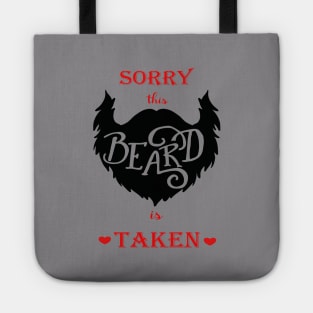 Sorry this beard is taken, heart design Tote