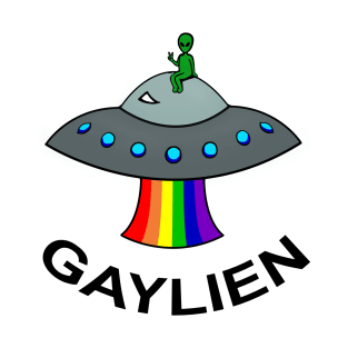 Rainbow Gaylien Pride Alien T-Shirt