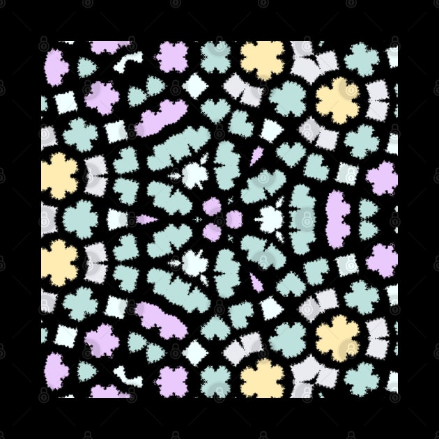 Kaleidoscope Of Pastel Hearts Pattern by Peaceful Space AS