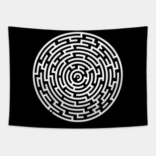 Maze Circle Maze Runner Labyrinth Tapestry