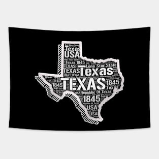 Texas Map Word Art Texas State Words Cloud Texas State Tapestry