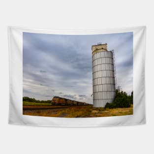 Train and Silo on the Great Plains Tapestry