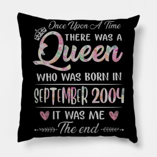 Girls 16th Birthday Queen September 2004 16 Years Old Pillow