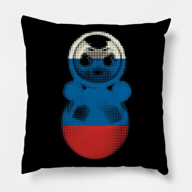 Nevalyashka Russian Pride Pillow by okpinsArtDesign