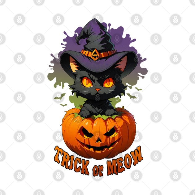 Trick or Meow by Rusty Lynx Design