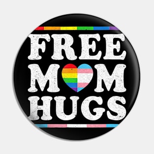 Free Mom Hugs Heart Lgbt Pride Month Pin