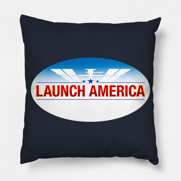 Launch America Logo Pillow by Adaba