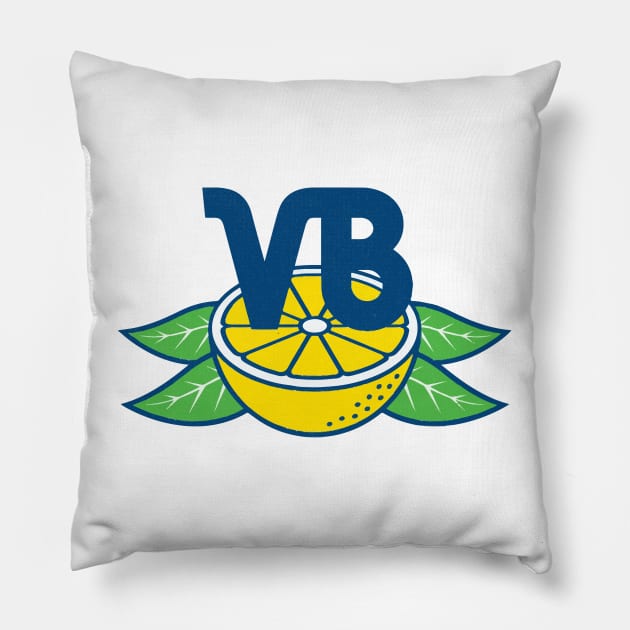 Vintage Vero Beach Dodgers Baseball 1980 Pillow by LocalZonly