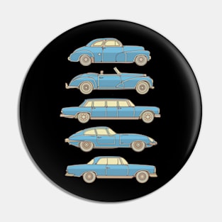 Blue Classic Cars Pin