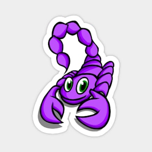 Happy Purple Scorpion Magnet
