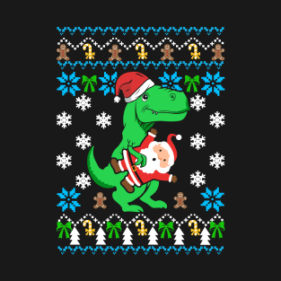 Ugly Christmas Dinosaur sweater T-Shirt