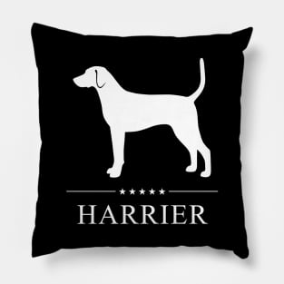 Harrier Dog White Silhouette Pillow