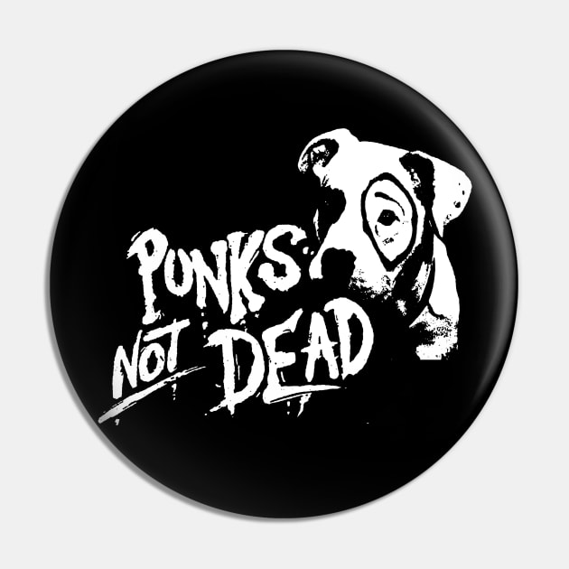 Punks Not Dead pop art Pin by TeeFection