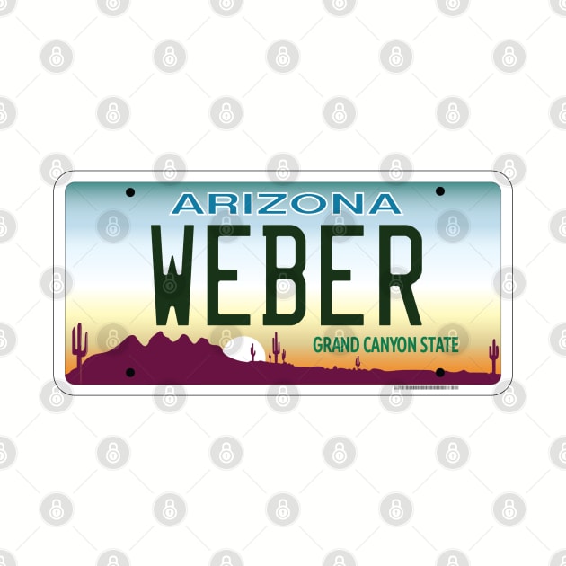 Arizona Weber vanity license plate by zavod44