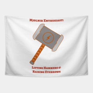 Mjolnir enthusiast: Lifting hammers and raising eyebrows Tapestry